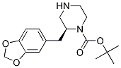 (S)-2-BENZO[1,3]DIOXOL-5-YLMETHYL-PIPERAZINE-1-CARBOXYLIC ACID TERT-BUTYL ESTER Struktur