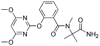 2-[N-METHYL-2-[(4,6-DIMETHOXYPYRIMIDIN-2-YL)OXY]BENZAMIDO]-2-METHYLPROPIONAMIDE Struktur