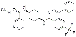 N-(CIS-4-([8-PHENYL-2-(TRIFLUOROMETHYL)-1,6-NAPHTHYRIDIN-5-YL]AMINO)CYCLOHEXYL)NICOTINAMIDE HYDROCHLORIDE Struktur