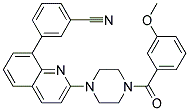 3-(2-[4-(3-METHOXYBENZOYL)PIPERAZIN-1-YL]QUINOLIN-8-YL)BENZONITRILE Struktur