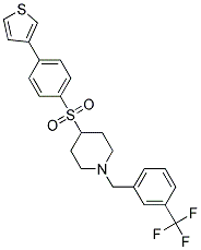 4-([4-(3-THIENYL)PHENYL]SULFONYL)-1-[3-(TRIFLUOROMETHYL)BENZYL]PIPERIDINE Struktur