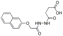 3-(N'-[2-(NAPHTHALEN-2-YLOXY)-ACETYL]-HYDRAZINOCARBONYL)-PROPIONIC ACID Struktur