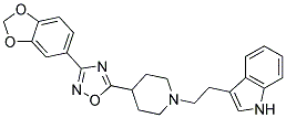 3-(2-(4-[3-(1,3-BENZODIOXOL-5-YL)-1,2,4-OXADIAZOL-5-YL]PIPERIDIN-1-YL)ETHYL)-1H-INDOLE Struktur