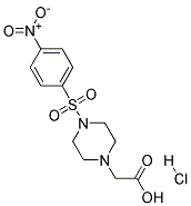 [4-(4-NITRO-BENZENESULFONYL)-PIPERAZIN-1-YL]-ACETIC ACID HYDROCHLORIDE Struktur