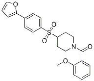 4-([4-(2-FURYL)PHENYL]SULFONYL)-1-(2-METHOXYBENZOYL)PIPERIDINE Struktur