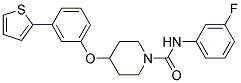 N-(3-FLUOROPHENYL)-4-[3-(2-THIENYL)PHENOXY]PIPERIDINE-1-CARBOXAMIDE Struktur