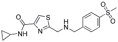 N-CYCLOPROPYL-2-(([4-(METHYLSULFONYL)BENZYL]AMINO)METHYL)-1,3-THIAZOLE-4-CARBOXAMIDE Struktur