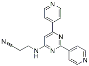 3-[(2,6-DIPYRIDIN-4-YLPYRIMIDIN-4-YL)AMINO]PROPANENITRILE Struktur