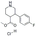 METHYL 3-(4-FLUOROPHENYL)PIPERIDINE-4-CARBOXYLATE HYDROCHLORIDE Struktur