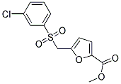 METHYL 5-[[(3-CHLOROPHENYL)SULFONYL]METHYL]-2-FUROATE Struktur