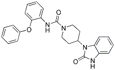 4-(2-OXO-2,3-DIHYDRO-1H-BENZIMIDAZOL-1-YL)-N-(2-PHENOXYPHENYL)PIPERIDINE-1-CARBOXAMIDE Struktur