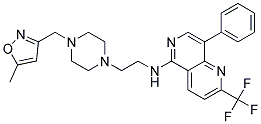 N-(2-(4-[(5-METHYLISOXAZOL-3-YL)METHYL]PIPERAZIN-1-YL)ETHYL)-8-PHENYL-2-(TRIFLUOROMETHYL)-1,6-NAPHTHYRIDIN-5-AMINE Struktur