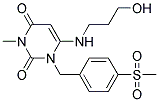 6-[(3-HYDROXYPROPYL)AMINO]-3-METHYL-1-[4-(METHYLSULFONYL)BENZYL]PYRIMIDINE-2,4(1H,3H)-DIONE Struktur