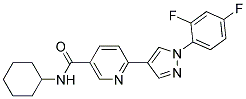 N-CYCLOHEXYL-6-[1-(2,4-DIFLUOROPHENYL)-1H-PYRAZOL-4-YL]NICOTINAMIDE Struktur