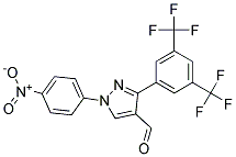 3-(3,5-BIS(TRIFLUOROMETHYL)PHENYL)-1-(4-NITROPHENYL)-1H-PYRAZOLE-4-CARBALDEHYDE Struktur