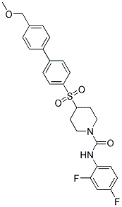 N-(2,4-DIFLUOROPHENYL)-4-([4'-(METHOXYMETHYL)BIPHENYL-4-YL]SULFONYL)PIPERIDINE-1-CARBOXAMIDE Struktur