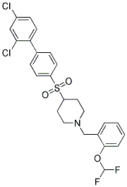 4-[(2',4'-DICHLOROBIPHENYL-4-YL)SULFONYL]-1-[2-(DIFLUOROMETHOXY)BENZYL]PIPERIDINE Struktur