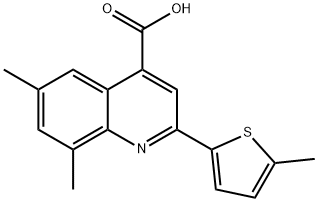 6,8-DIMETHYL-2-(5-METHYLTHIEN-2-YL)QUINOLINE-4-CARBOXYLIC ACID Struktur