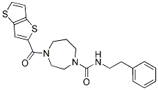 N-(2-PHENYLETHYL)-4-(THIENO[3,2-B]THIEN-2-YLCARBONYL)-1,4-DIAZEPANE-1-CARBOXAMIDE Struktur