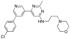 (6-[5-(4-CHLORO-PHENYL)-PYRIDIN-3-YL]-2-METHYL-PYRIMIDIN-4-YL)-(3-MORPHOLIN-4-YL-PROPYL)-AMINE Struktur