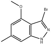 3-BROMO-4-METHOXY-6-METHYL 1H-INDAZOLE Struktur