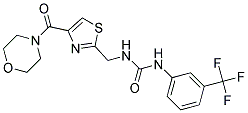 N-([4-(MORPHOLIN-4-YLCARBONYL)-1,3-THIAZOL-2-YL]METHYL)-N'-[3-(TRIFLUOROMETHYL)PHENYL]UREA Struktur