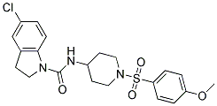 5-CHLORO-N-(1-[(4-METHOXYPHENYL)SULFONYL]PIPERIDIN-4-YL)INDOLINE-1-CARBOXAMIDE Struktur