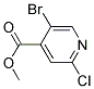 5-BROMO-2-CHLORO-ISONICOTINIC ACID METHYL ESTER Struktur