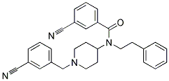 3-CYANO-N-[1-(3-CYANOBENZYL)PIPERIDIN-4-YL]-N-(2-PHENYLETHYL)BENZAMIDE Struktur