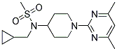 N-(CYCLOPROPYLMETHYL)-N-[1-(4,6-DIMETHYLPYRIMIDIN-2-YL)PIPERIDIN-4-YL]METHANESULFONAMIDE Struktur