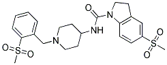 5-(METHYLSULFONYL)-N-(1-[2-(METHYLSULFONYL)BENZYL]PIPERIDIN-4-YL)INDOLINE-1-CARBOXAMIDE Struktur