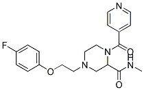 4-[2-(4-FLUOROPHENOXY)ETHYL]-1-ISONICOTINOYL-N-METHYLPIPERAZINE-2-CARBOXAMIDE Struktur