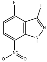 4-FLUORO-3-IODO-7-NITRO INDAZOLE Struktur