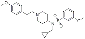 N-(CYCLOPROPYLMETHYL)-3-METHOXY-N-(1-[2-(4-METHOXYPHENYL)ETHYL]PIPERIDIN-4-YL)BENZENESULFONAMIDE Struktur