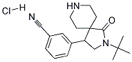 3-(2-TERT-BUTYL-1-OXO-2,8-DIAZASPIRO[4.5]DECAN-4-YL)BENZONITRILE HYDROCHLORIDE Struktur