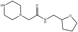 2-PIPERAZIN-1-YL-N-(TETRAHYDRO-FURAN-2-YLMETHYL)-ACETAMIDE Struktur