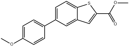 METHYL 5-(4-METHOXYPHENYL)-1-BENZOTHIOPHENE-2-CARBOXYLATE Struktur