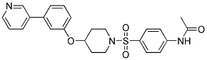 N-(4-([4-(3-PYRIDIN-3-YLPHENOXY)PIPERIDIN-1-YL]SULFONYL)PHENYL)ACETAMIDE Struktur