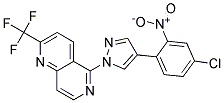 5-[4-(4-CHLORO-2-NITROPHENYL)-1H-PYRAZOL-1-YL]-2-(TRIFLUOROMETHYL)-1,6-NAPHTHYRIDINE Struktur