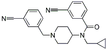 3-CYANO-N-[1-(3-CYANOBENZYL)PIPERIDIN-4-YL]-N-(CYCLOPROPYLMETHYL)BENZAMIDE Struktur