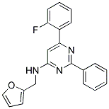 6-(2-FLUOROPHENYL)-N-(2-FURYLMETHYL)-2-PHENYLPYRIMIDIN-4-AMINE Struktur