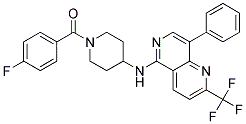 N-[1-(4-FLUOROBENZOYL)PIPERIDIN-4-YL]-8-PHENYL-2-(TRIFLUOROMETHYL)-1,6-NAPHTHYRIDIN-5-AMINE Struktur