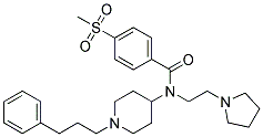 4-(METHYLSULFONYL)-N-[1-(3-PHENYLPROPYL)PIPERIDIN-4-YL]-N-(2-PYRROLIDIN-1-YLETHYL)BENZAMIDE Struktur