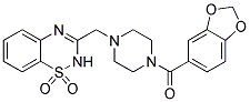 3-([4-(1,3-BENZODIOXOL-5-YLCARBONYL)PIPERAZIN-1-YL]METHYL)-2H-1,2,4-BENZOTHIADIAZINE 1,1-DIOXIDE Struktur