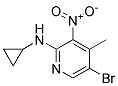 (5-BROMO-4-METHYL-3-NITRO-PYRIDIN-2-YL)-CYCLOPROPYL-AMINE Struktur