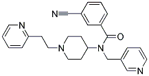 3-CYANO-N-[1-(2-PYRIDIN-2-YLETHYL)PIPERIDIN-4-YL]-N-(PYRIDIN-3-YLMETHYL)BENZAMIDE Struktur