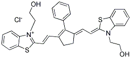 3-(2-HYDROXYETHYL)-2-[(E)-2-(3-((E)-2-[3-(2-HYDROXYETHYL)-1,3-BENZOTHIAZOL-2(3H)-YLIDENE]ETHYLIDENE)-2-PHENYL-1-CYCLOPENTEN-1-YL)ETHENYL]-1,3-BENZOTHIAZOL-3-IUM CHLORIDE Struktur