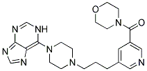 6-(4-(3-[5-(MORPHOLIN-4-YLCARBONYL)PYRIDIN-3-YL]PROPYL)PIPERAZIN-1-YL)-1H-PURINE Struktur