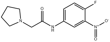 N-(4-FLUORO-3-NITROPHENYL)-2-(1-PYRROLIDINYL)ACETAMIDE Struktur