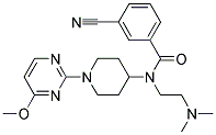 3-CYANO-N-[2-(DIMETHYLAMINO)ETHYL]-N-[1-(4-METHOXYPYRIMIDIN-2-YL)PIPERIDIN-4-YL]BENZAMIDE Struktur